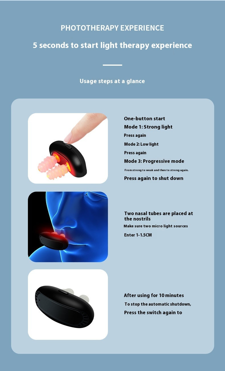 Smart Nasal Relief Device with Infrared Therapy for Chronic Allergies