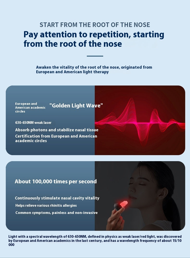 Smart Nasal Relief Device with Infrared Therapy for Chronic Allergies